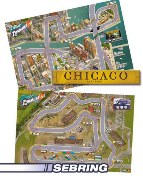 Formula D: Expansion 1 - Sebring / Chicago  (2-10) board game collectible [Barcode 3558380008866] - Main Image 2