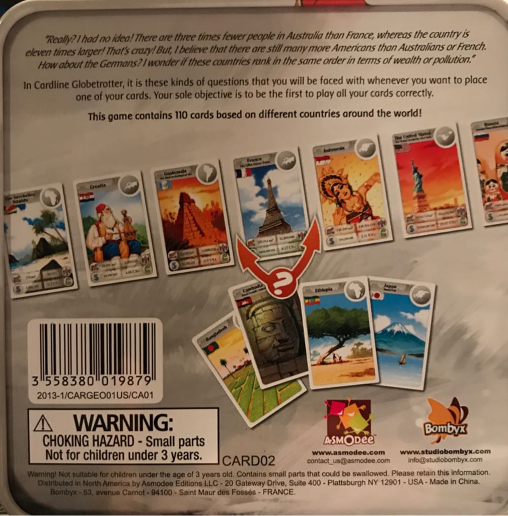 Cardline Globetrotter  (2-8) board game collectible [Barcode 3558380019879] - Main Image 2