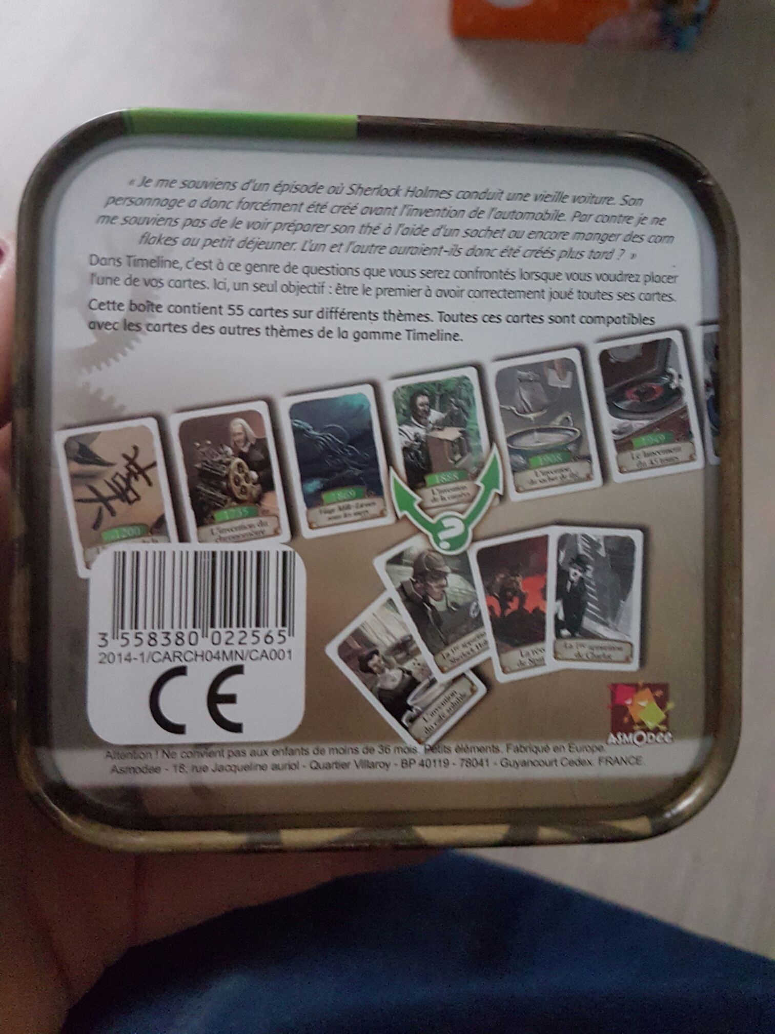 Jeu De Société / D’ambiance / Cartes Timeline Multi-thèmes  board game collectible [Barcode 3558380022565] - Main Image 2