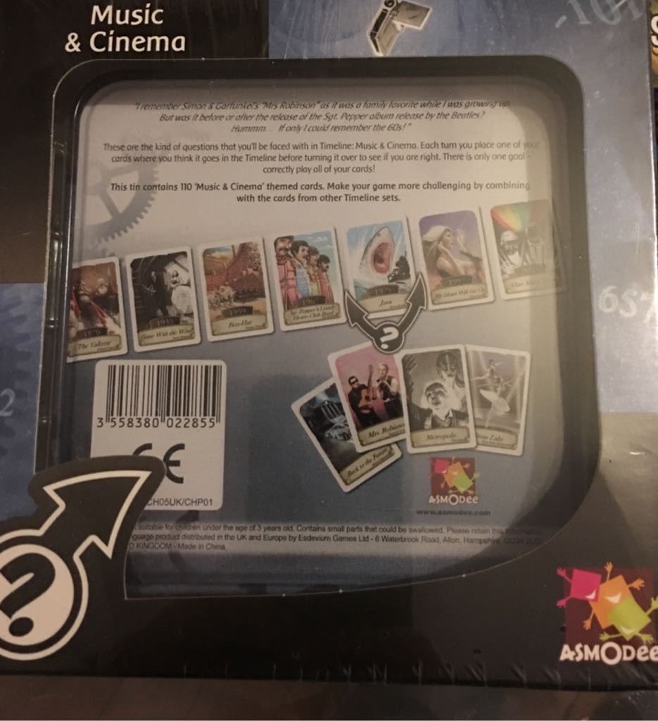 Timeline Music & Cinema Game -  (2-8) board game collectible [Barcode 3558380022855] - Main Image 2