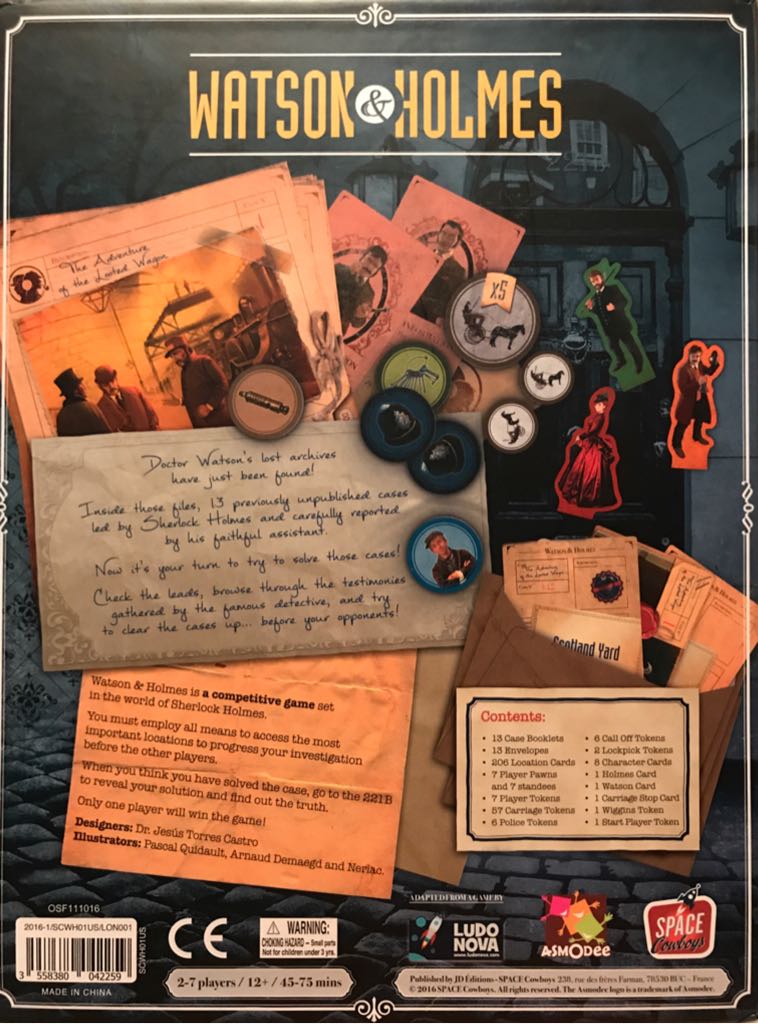 Watson & Holmes  (2-7) board game collectible [Barcode 3558380042259] - Main Image 2