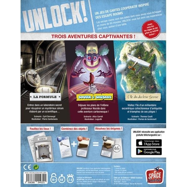UNLOCK! Escape Adventures Squeek & Sausage  (1 - 6) board game collectible [Barcode 3558380044864] - Main Image 2