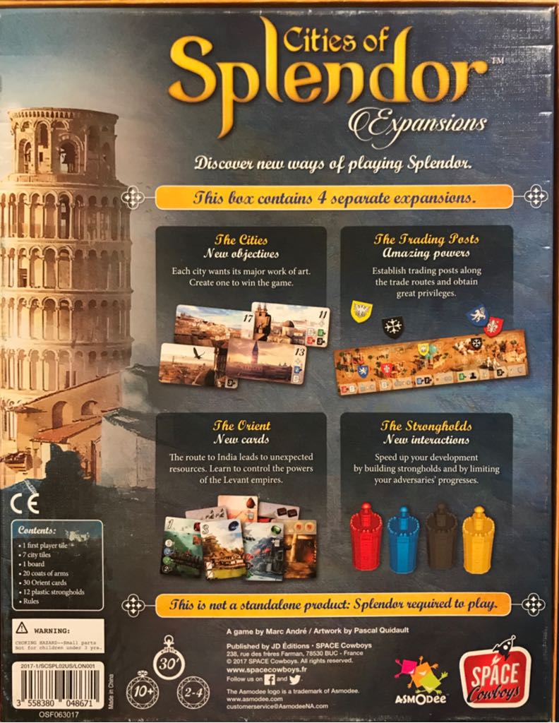 Splendor: Cities Of Splendor  (2-4) board game collectible [Barcode 3558380048671] - Main Image 2