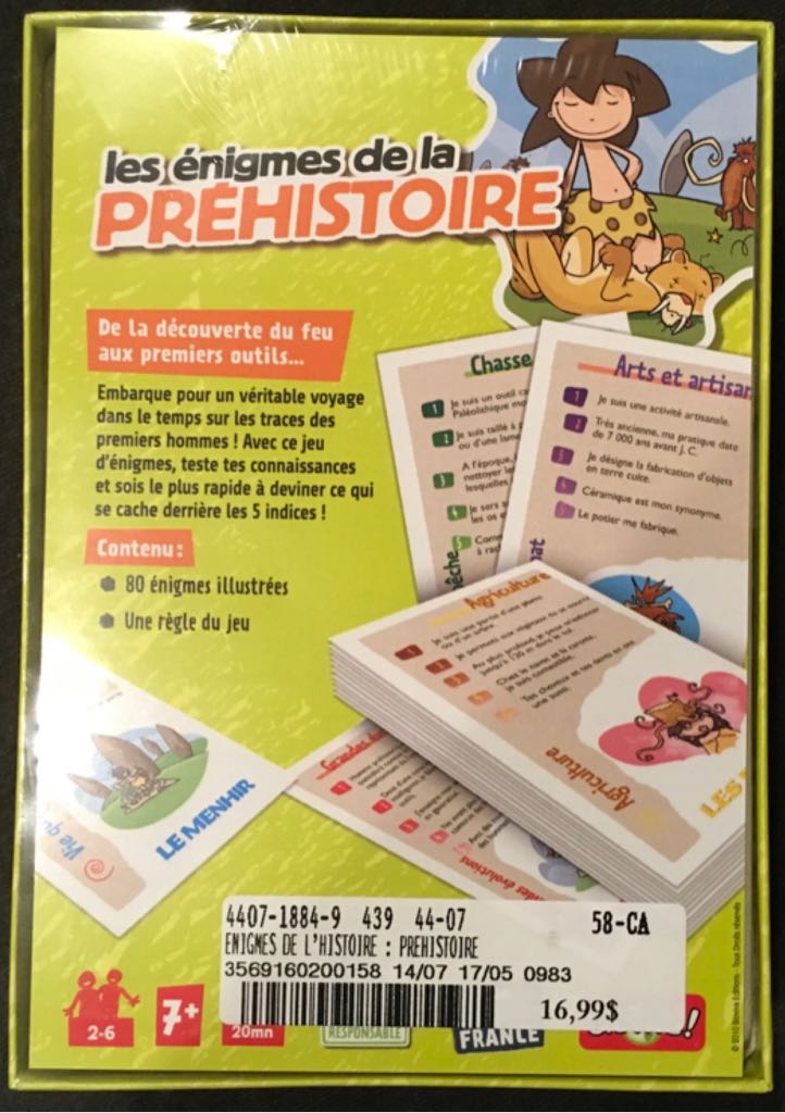 BIOVIVA EDITIONS Jeu Enigmes Prehistoire  (2-6) board game collectible [Barcode 3569160200158] - Main Image 2