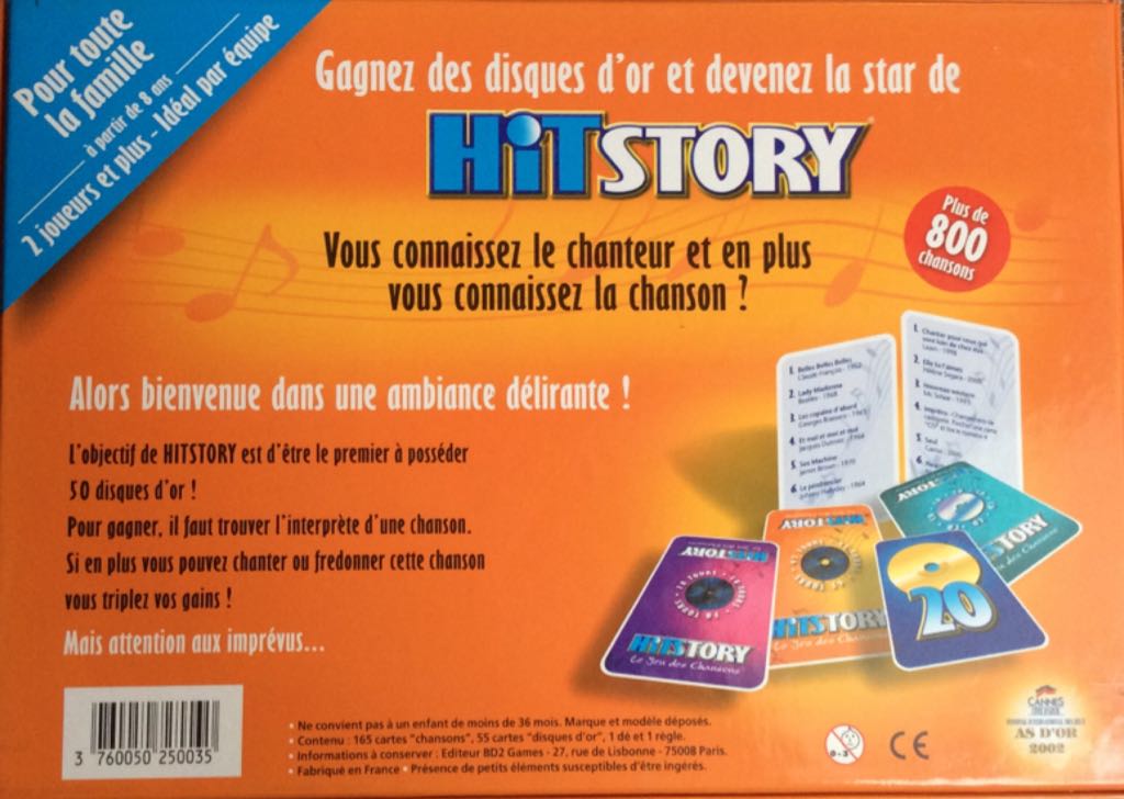 Hit Story  (2+) board game collectible [Barcode 3760050250035] - Main Image 2