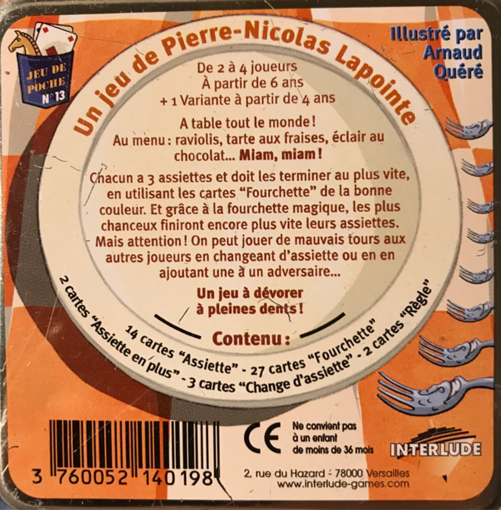 Finis ton assiette !  (2 - 4) board game collectible [Barcode 3760052140198] - Main Image 2