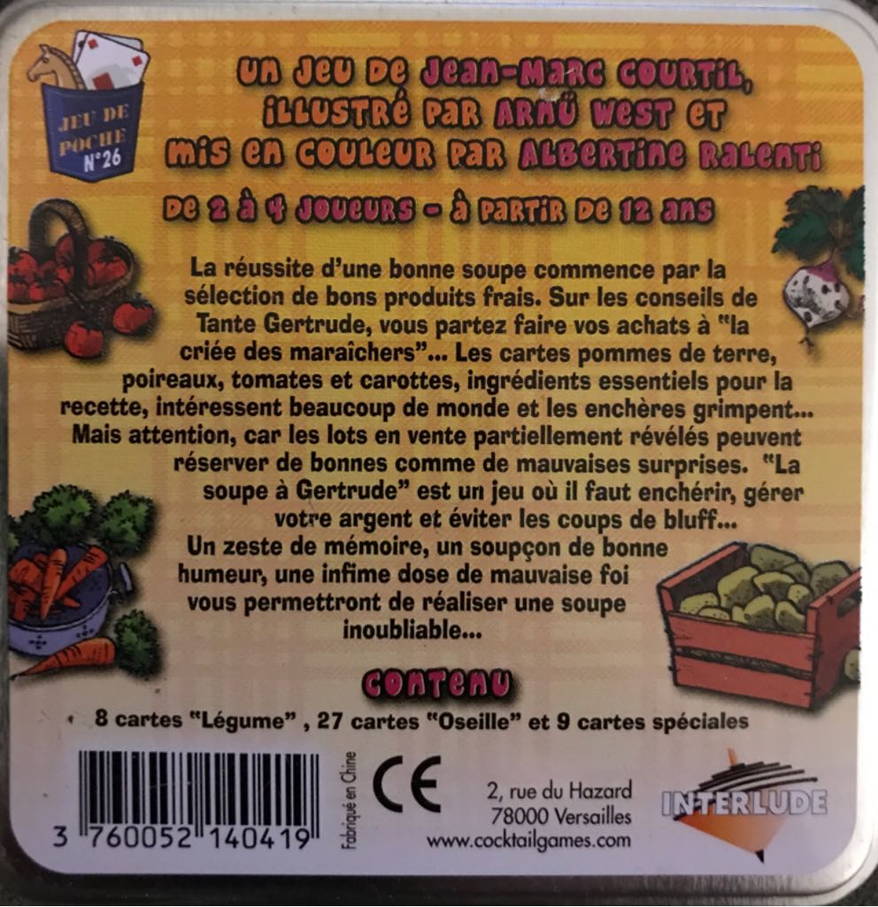 La Soupe Ã  Gertrude PROMO - Jeu Cocktail Games - VF neuf  (2 - 4) board game collectible [Barcode 3760052140419] - Main Image 2