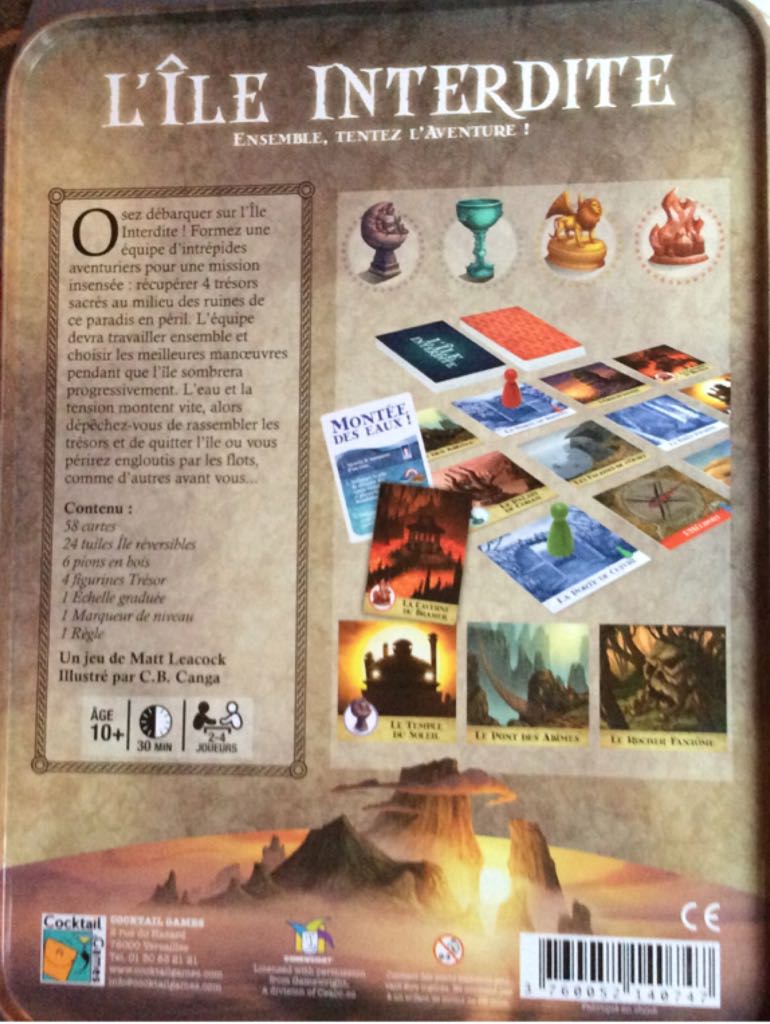 Jeu de cartes L’Ã®le interdite Asmodee - AsmodÃ©e - Jeu de cartes L’Ã®le NEUF  (2-4) board game collectible [Barcode 3760052140747] - Main Image 2