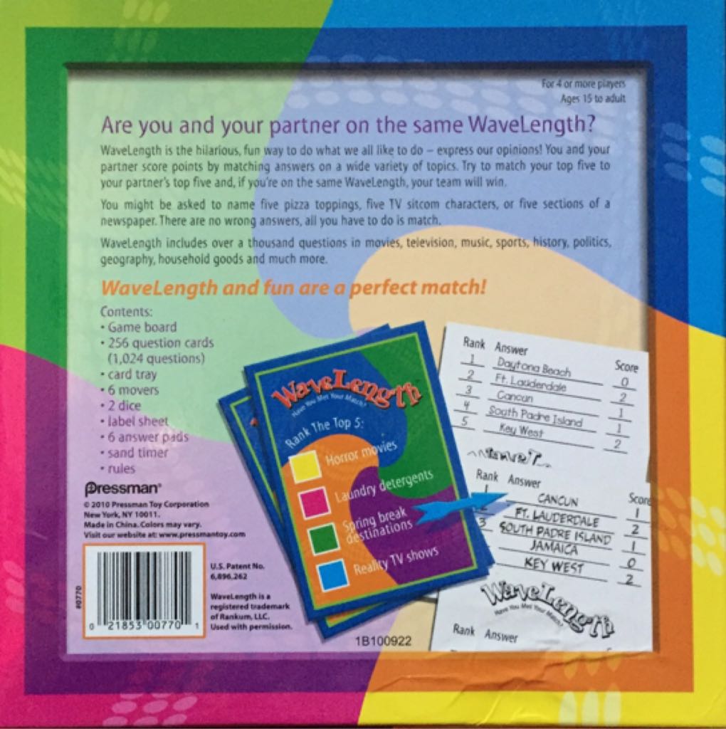 Wave Length  (4+) board game collectible [Barcode 021853007701] - Main Image 2