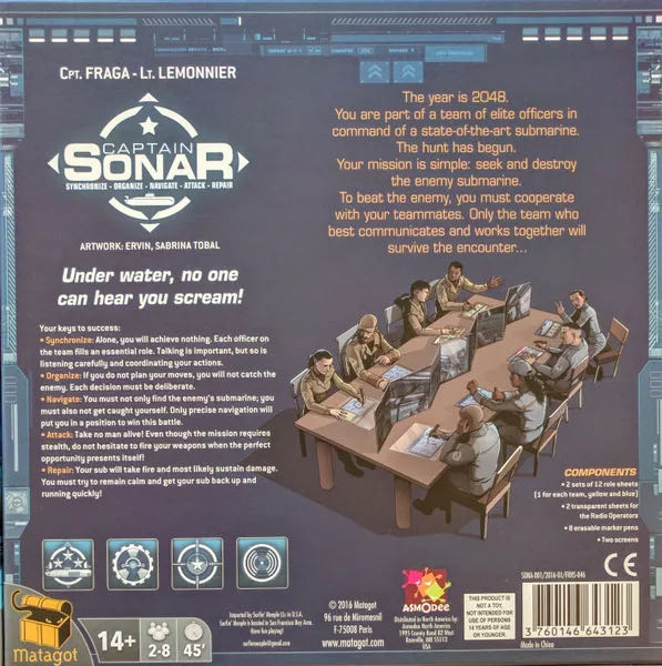 Captain Sonar  (2-8) board game collectible [Barcode 3760146643123] - Main Image 2