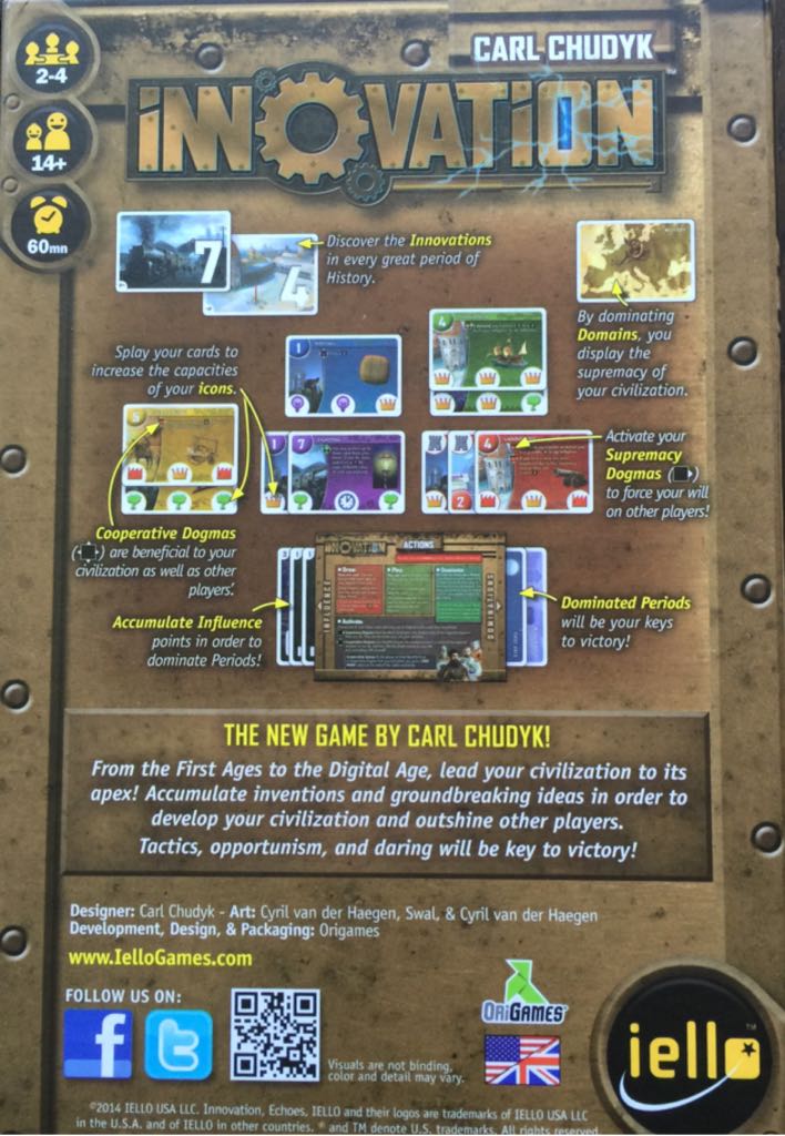 Innovation Boxed Card Game  (2-4) board game collectible [Barcode 3760175510496] - Main Image 2