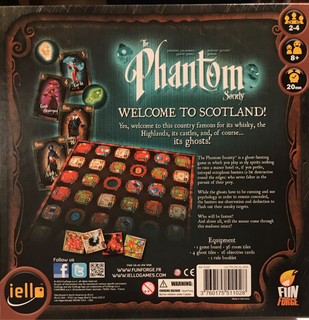 The Phantom Society  (2 to 4) board game collectible [Barcode 3760175511028] - Main Image 2