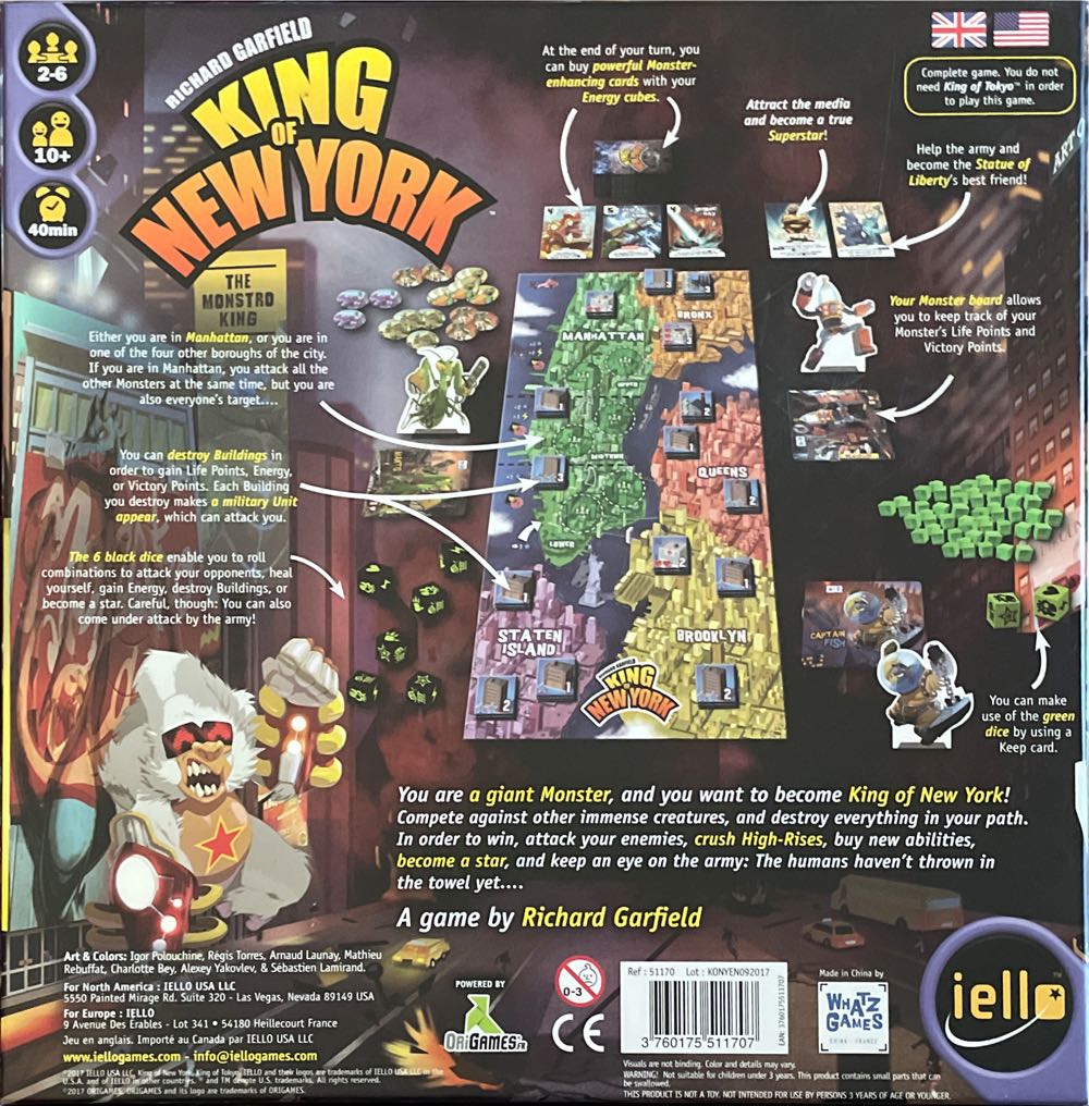 King of New York  (6) board game collectible [Barcode 3760175511707] - Main Image 3