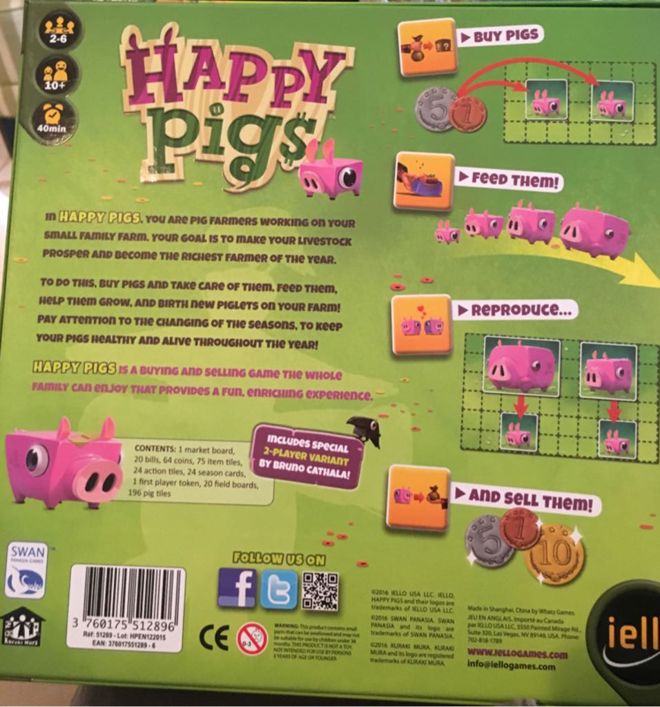 Happy Pigs  (3-4) board game collectible [Barcode 3760175512896] - Main Image 2
