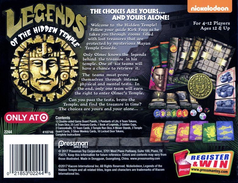 Legends of the Hidden Temple  (4-12) board game collectible [Barcode 021853022445] - Main Image 3