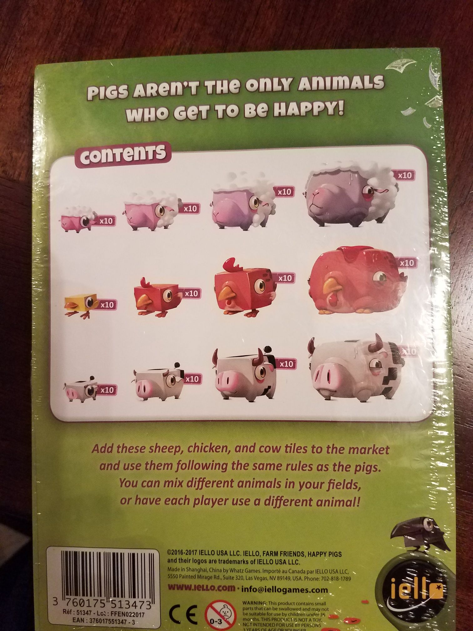 Happy Pigs: Farm Friends By Iello Partno 51347 Board Game. Single Item  board game collectible [Barcode 3760175513473] - Main Image 2