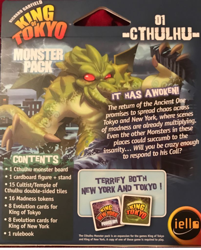 King Of Tokyo: Monster Pack 01 - Cthulhu  (2-6) board game collectible [Barcode 3760175513503] - Main Image 2