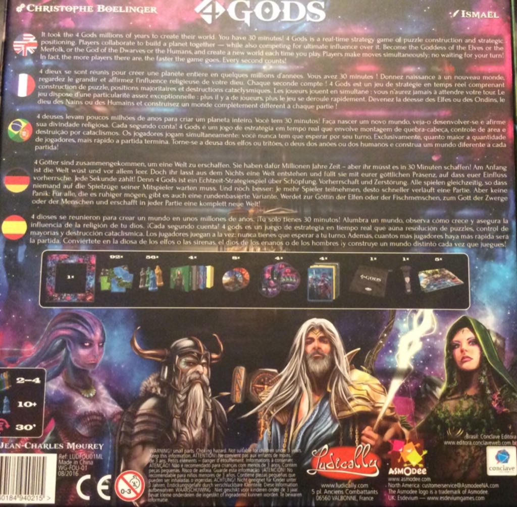 4 Gods  (2-4) board game collectible [Barcode 3760184940215] - Main Image 2