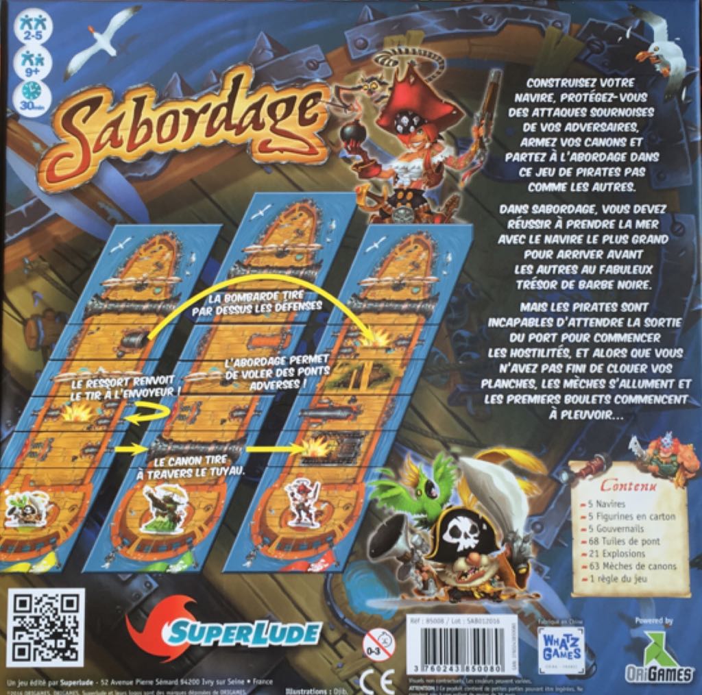 Sabordage - Iello - Superlude - VF  board game collectible [Barcode 3760243850080] - Main Image 2