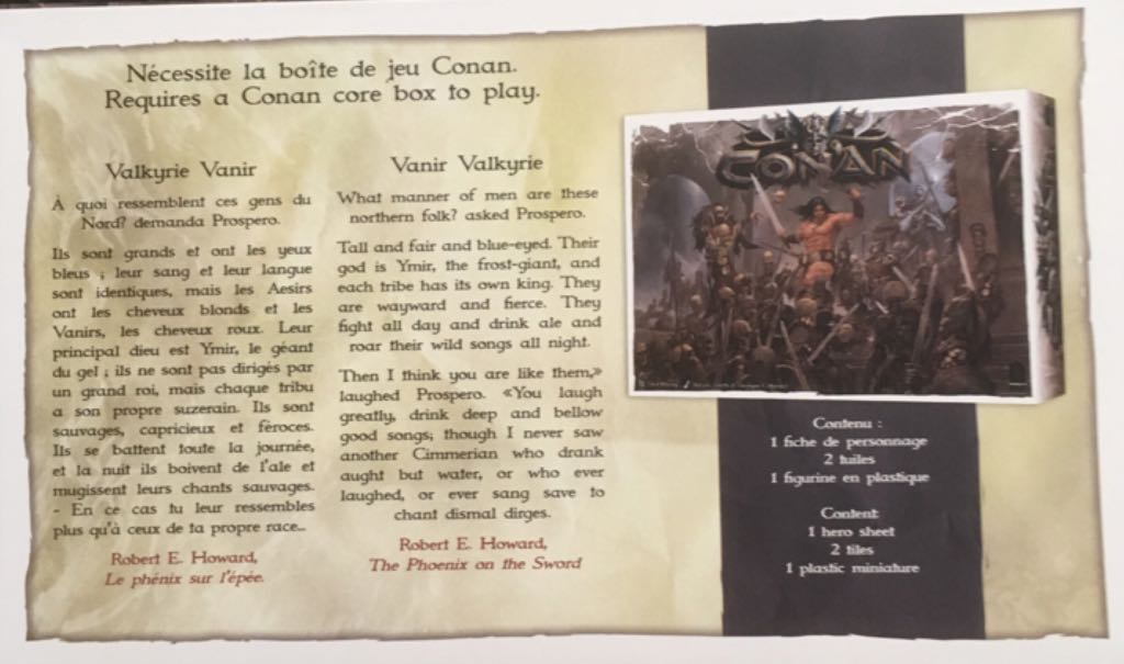 Conan: Vanir Valkyrie  (2-5) board game collectible [Barcode 3770000010671] - Main Image 2