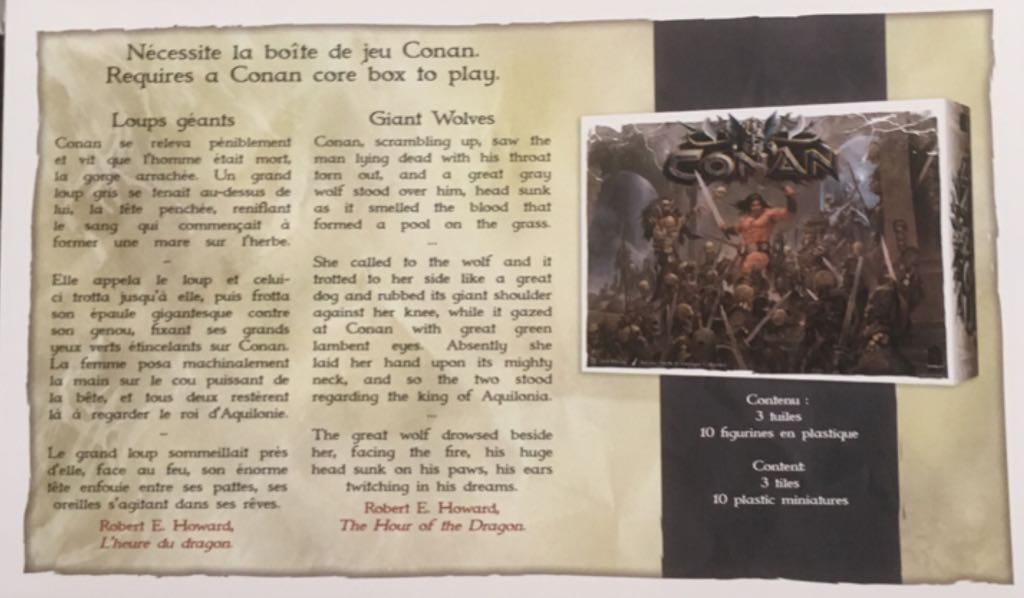 Conan: Giant Wolves  (2 to 5) board game collectible [Barcode 3770000010749] - Main Image 2