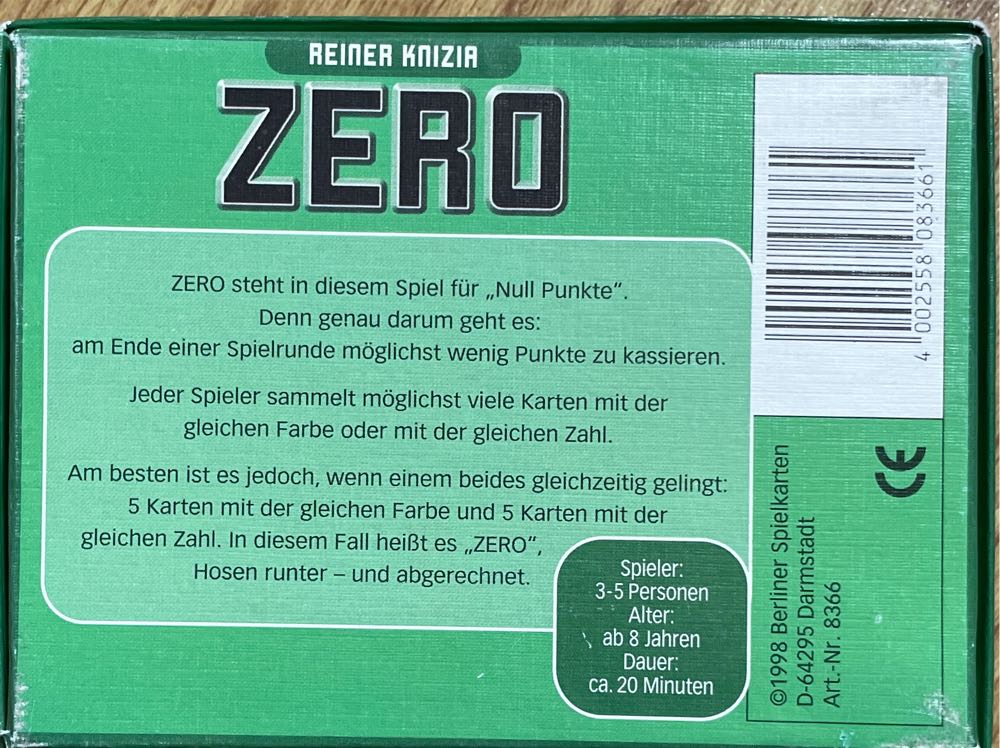 Zero  (3-5) board game collectible [Barcode 3770001693040] - Main Image 3