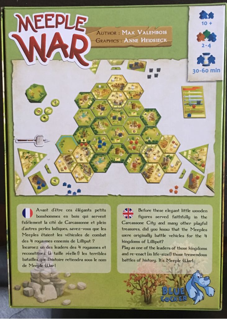 Meeple War, Blue Cocker  (2-4) board game collectible [Barcode 3770006370007] - Main Image 2
