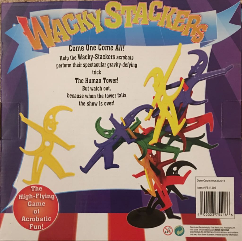 Wacky Stackers  (2-4) board game collectible [Barcode 400023754186] - Main Image 2