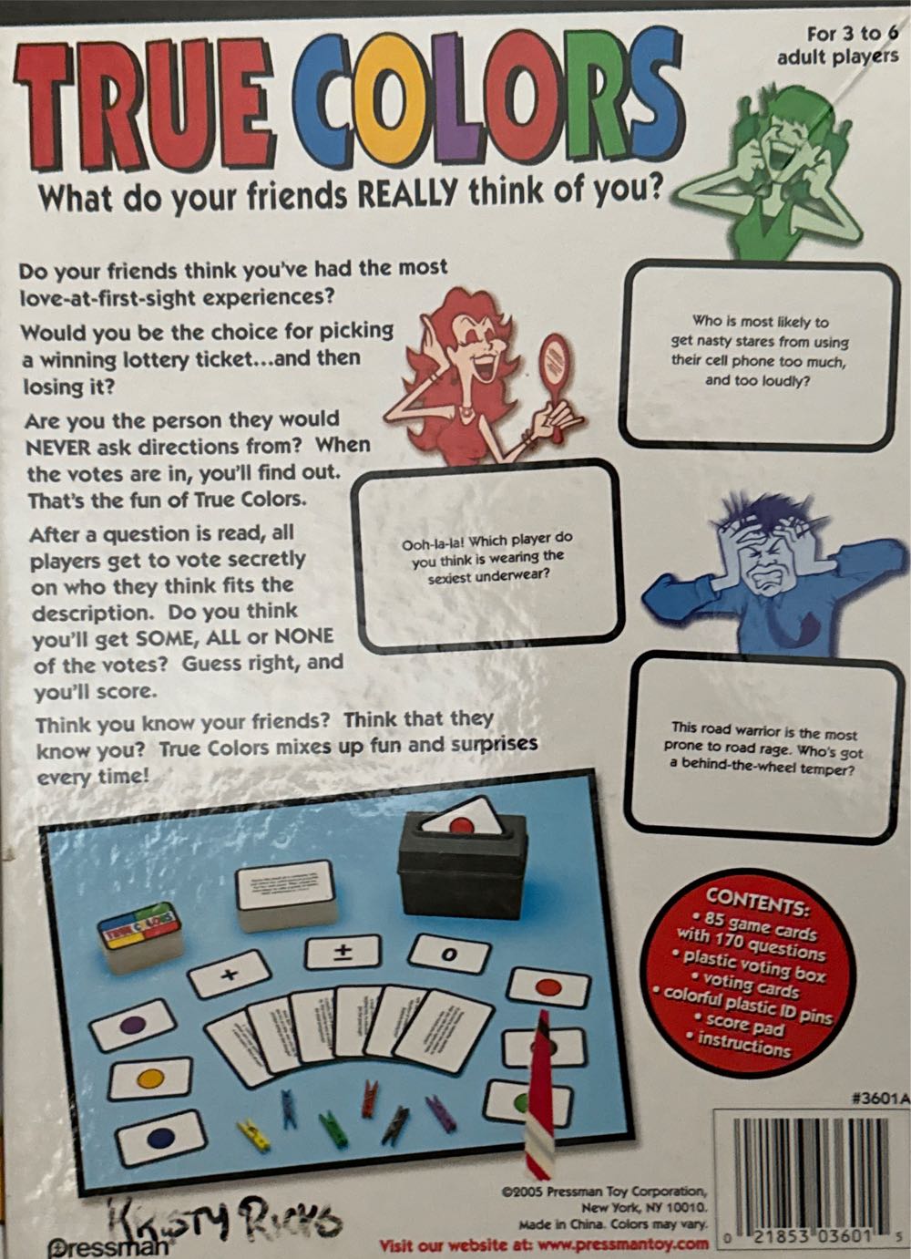 True Colors  (3-6) board game collectible [Barcode 021853036015] - Main Image 4