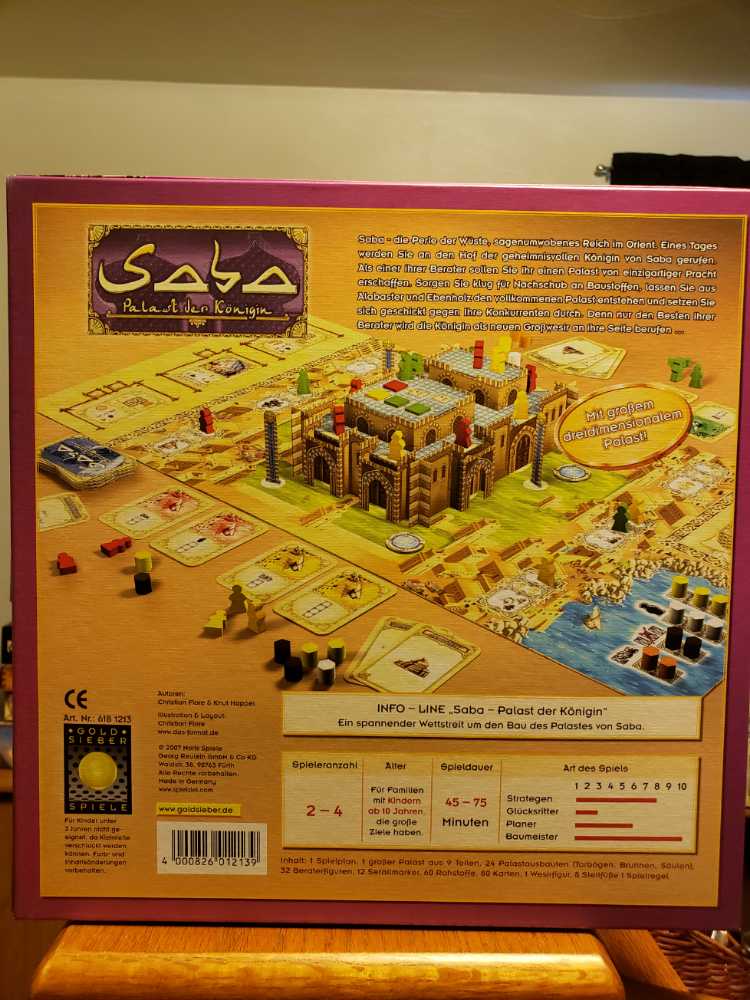 Saba - Palast der KÃ¶nigin  board game collectible [Barcode 4000826012139] - Main Image 3