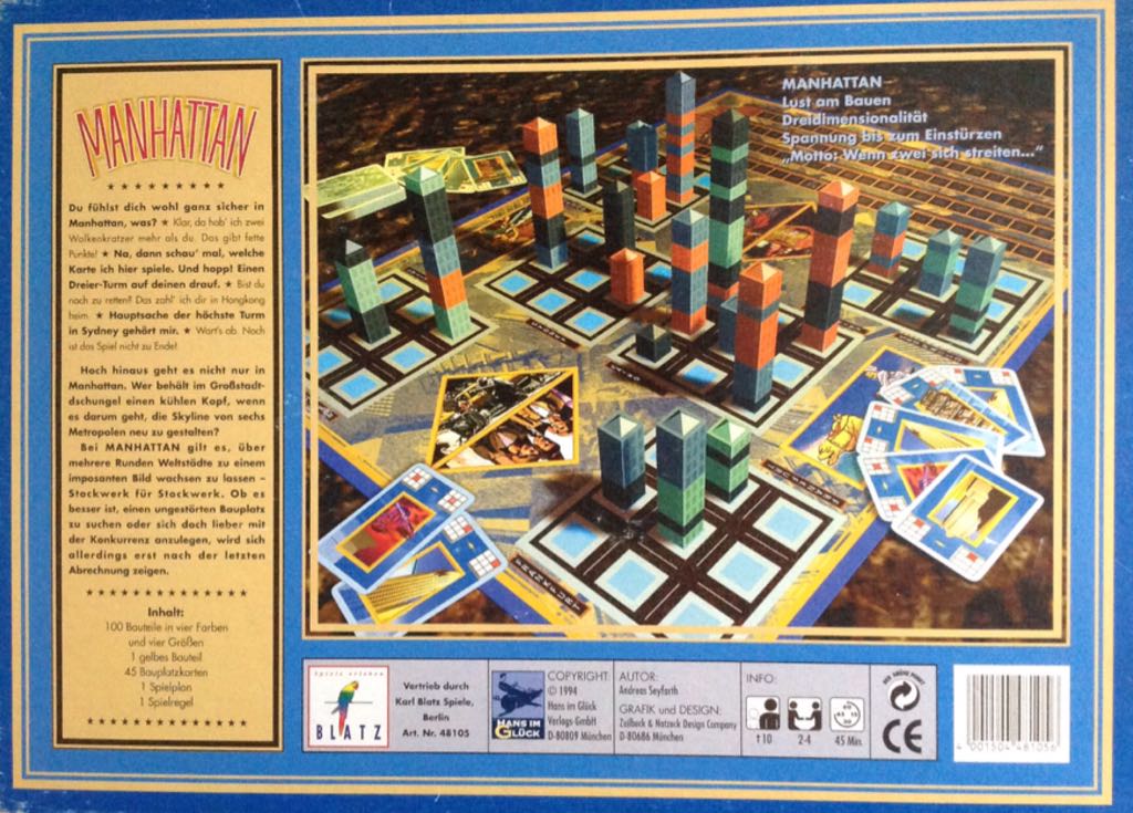 Manhattan  (2-4) board game collectible [Barcode 4001504481056] - Main Image 2