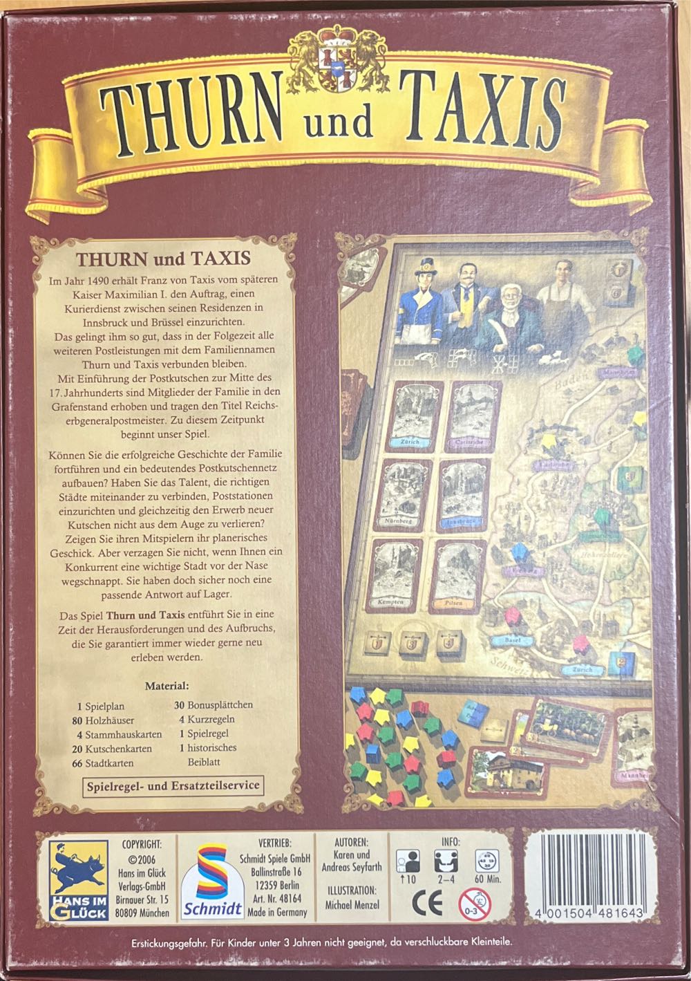 Thurn and Taxis  (2-4) board game collectible [Barcode 4001504481643] - Main Image 2