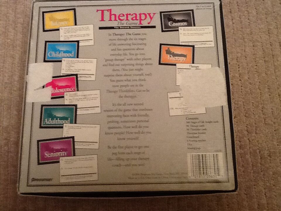 Therapy the Game: The Second Session  (Teams or 3-6) board game collectible [Barcode 021853036305] - Main Image 2