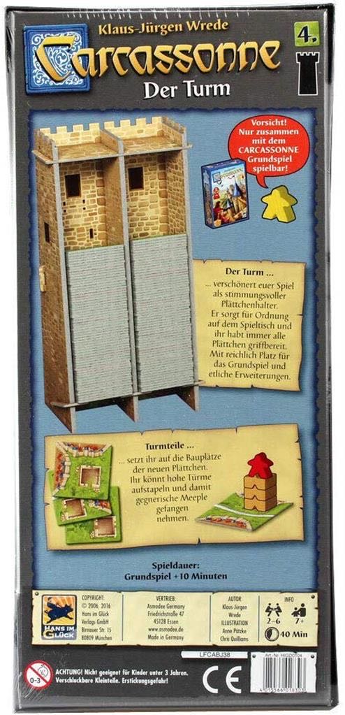 Hans im GlÃ¼ck 48264 "Carcassonne - The Tower” Expansion 4 Strategic Game  (2-6) board game collectible [Barcode 4001504482640] - Main Image 2