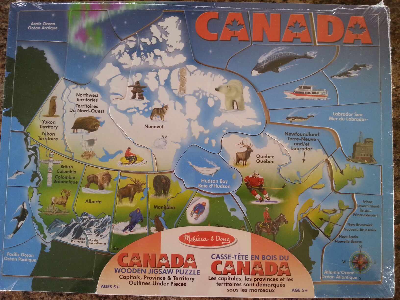 Puzzle - Map of Canada  board game collectible [Barcode 000772901291] - Main Image 1