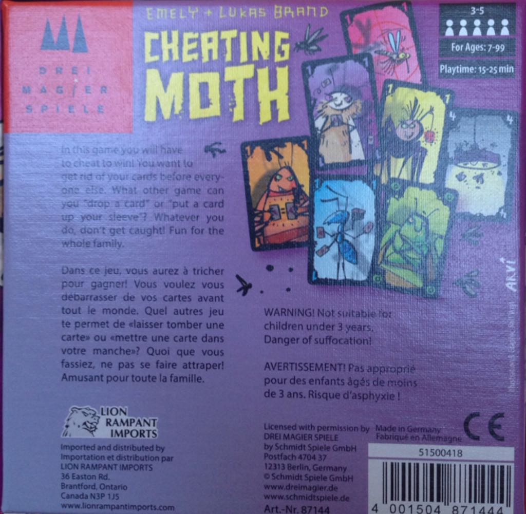 Cheating Moth  (4-5) board game collectible [Barcode 4001504871444] - Main Image 2