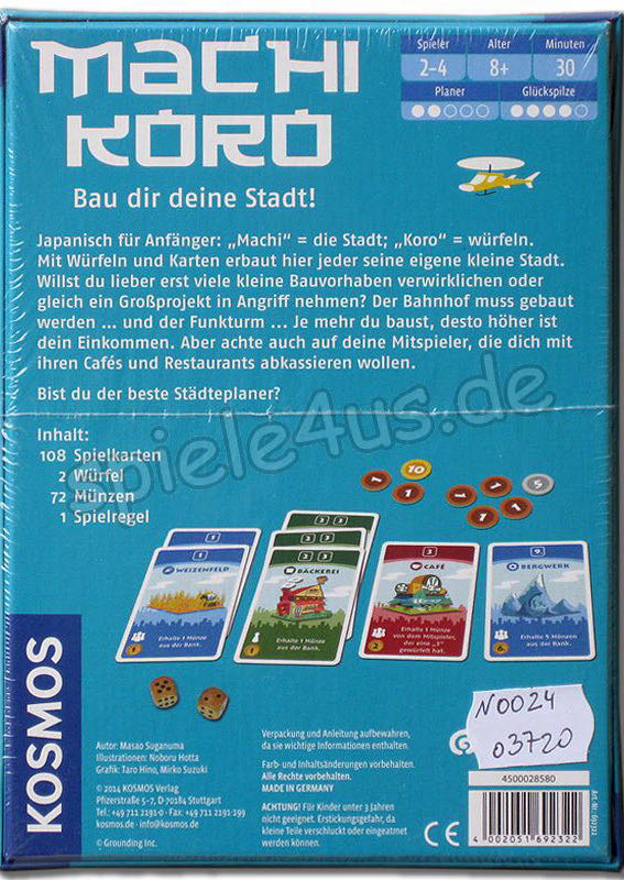 Machi Koro, Nominierungsliste SdJ 2015  (2-4) board game collectible [Barcode 4002051692322] - Main Image 4