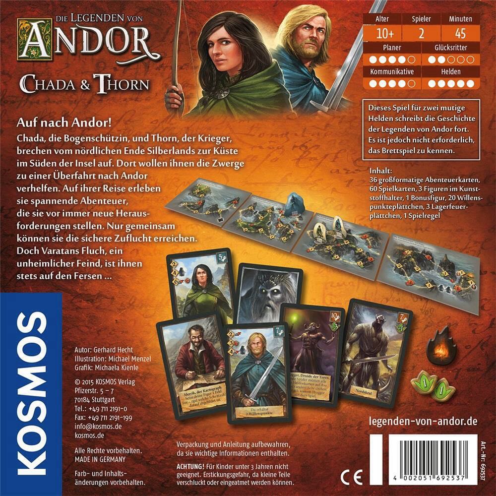 Andor, Die Legenden von Andor: Chada & Thorn  (2) board game collectible [Barcode 4002051692537] - Main Image 2