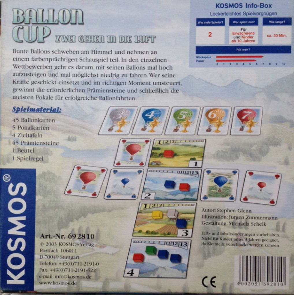 Ballon Cup - Zwei Gehen In The Luft  (2) board game collectible [Barcode 4002051692810] - Main Image 2