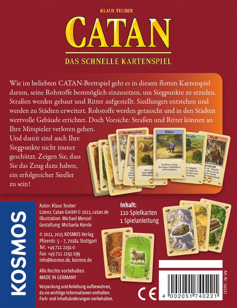 Siedler v. Catan Das schnelle Kartenspiel  (4) board game collectible [Barcode 4002051740221] - Main Image 2