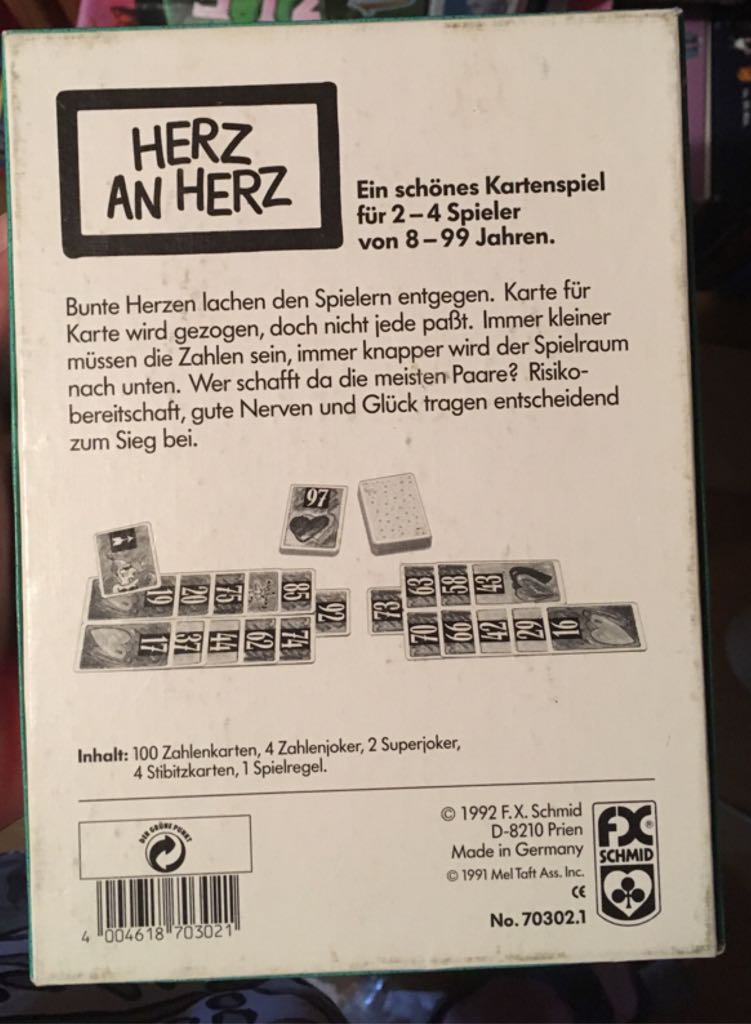 Herz an Herz  (2-4) board game collectible [Barcode 4004618703021] - Main Image 2