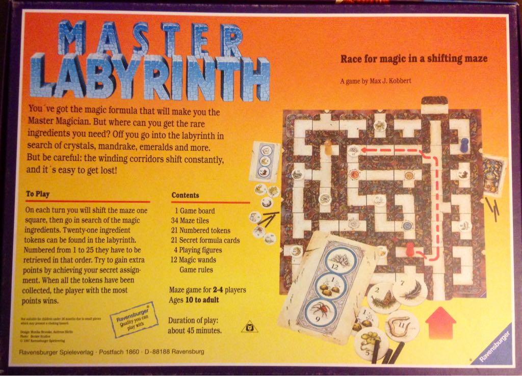Master Labyrinth  (2-4) board game collectible [Barcode 4005556012398] - Main Image 2
