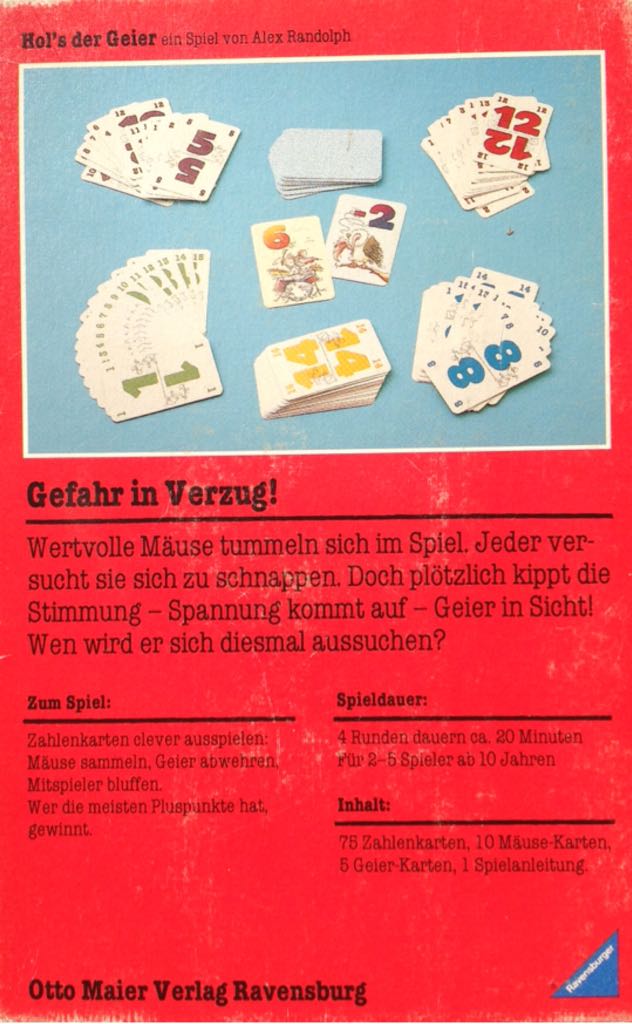Hol’s der Geier  (2-5) board game collectible [Barcode 4005556012572] - Main Image 2