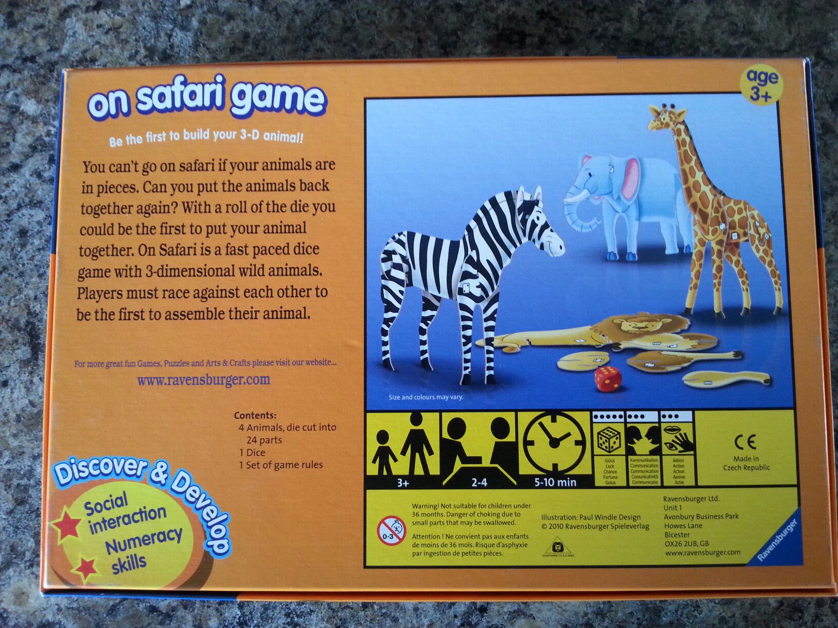 On Safari  (2-4) board game collectible [Barcode 4005556220410] - Main Image 2