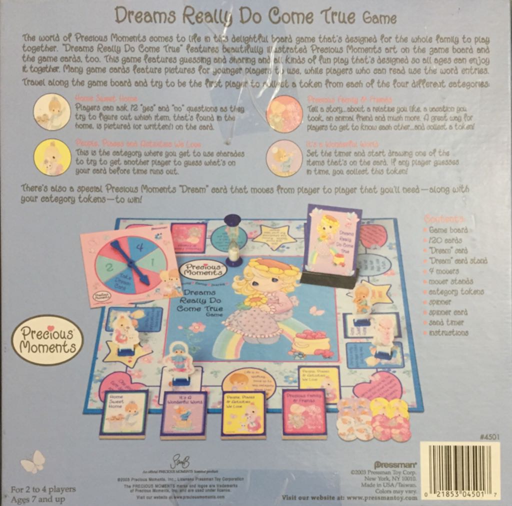 Precious Moments: Dreams Really Do Come True  (2 to 4) board game collectible [Barcode 021853045017] - Main Image 2