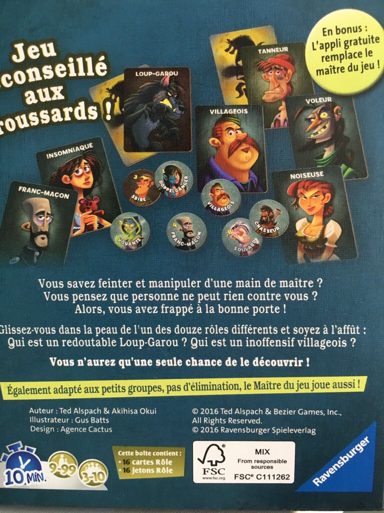 Loup Garou Pour une Nuit  (3-10) board game collectible [Barcode 4005556266814] - Main Image 2