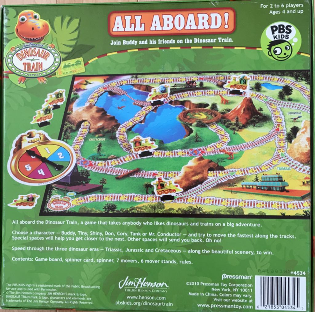 Dinosaur Train : All Aboard!  (2-6) board game collectible [Barcode 021853045345] - Main Image 2