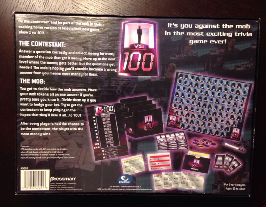 1 vs 100  (2-4) board game collectible [Barcode 021853050516] - Main Image 2