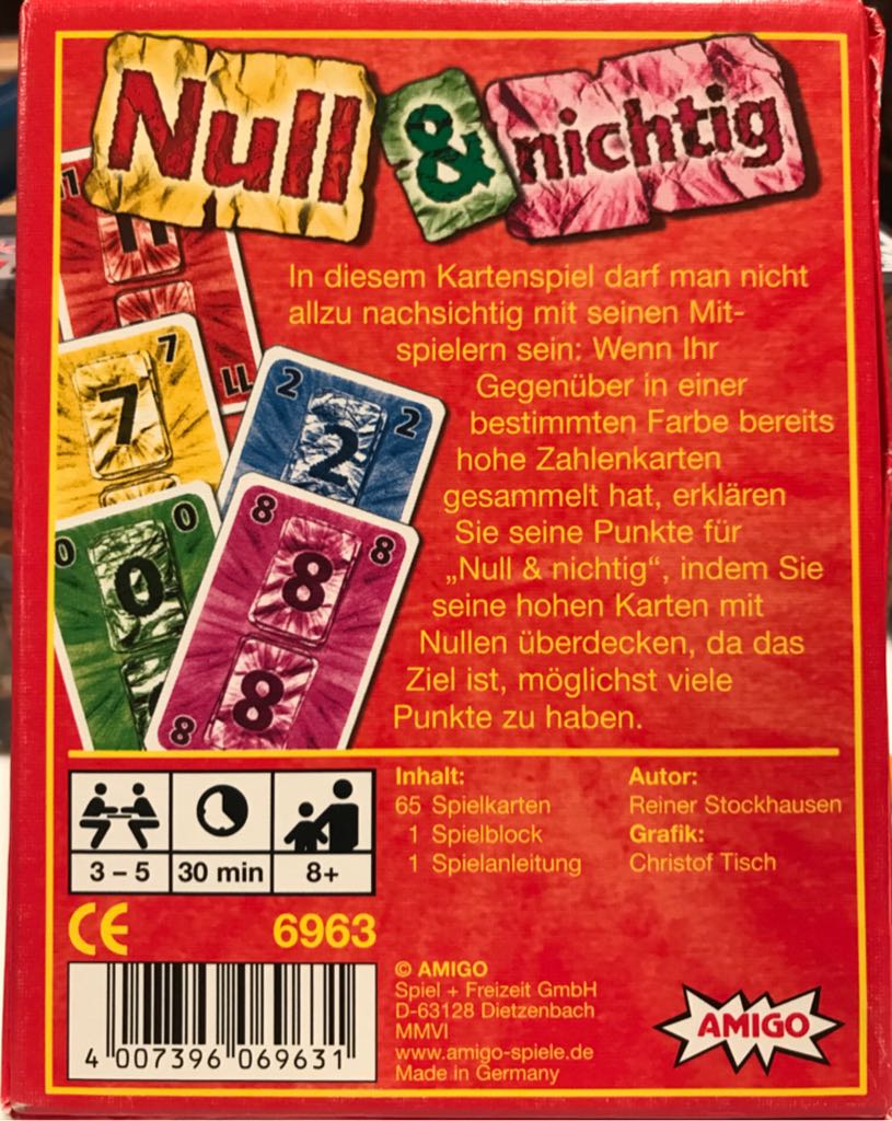Null & Nichtig / Null & Void  (3 to 5) board game collectible [Barcode 4007396069631] - Main Image 2