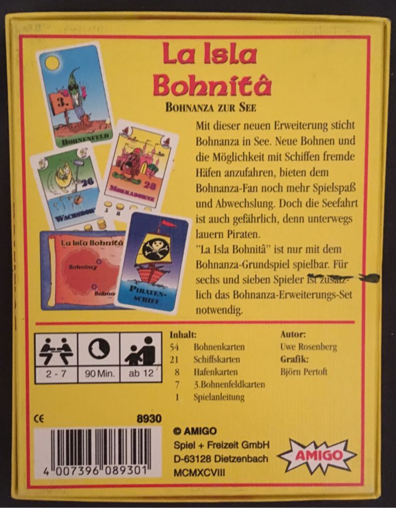 Bohnanza: La Isla Bohnitâ  (2-7) board game collectible [Barcode 4007396089301] - Main Image 2